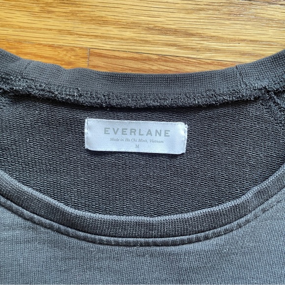 Everlane The Crew Sweatshirt Black - Picture 3 of 6